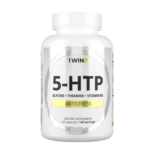 1WIN 5-HTP с глицином, L-теанином и вит группы B / 5-HTP with Glycine, L-Theanine and B Vitamins капсулы массой 510 мг 120 шт