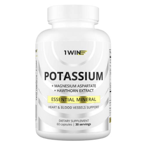 1WIN Калий+магний+экстракт боярышника / Potassium+magnesium+hawthorn extract капсулы массой 860 мг 60 шт 1WIN Калий+магний+экстракт боярышника / Potassium+magnesium+hawthorn extract капсулы массой 860 мг 60 шт