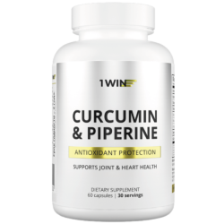 1WIN Куркумин + пиперин / Сurcumin + piperine капсулы массой 460 мг 60 шт