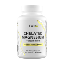 1WIN Магния хелат + витамин B6 / Magnesium chelate + vitamin B6 капсулы массой 650 мг 120 шт
