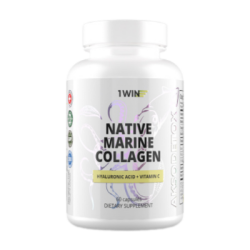 1WIN Нативный морской Коллаген+Гиалуроновая кислота+Витамин С / Native marine collagen+Hyaluronic Acid+Vitamine C капсулы массой 420 мг 60 шт 1WIN Нативный морской Коллаген+Гиалуроновая кислота+Витамин С / Native marine collagen+Hyaluronic Acid+Vitamine C капсулы массой 420 мг 60 шт