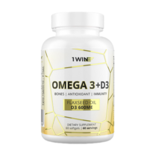 1WIN Омега-3+ D3 / Omega-3+ D3 капсулы массой 790 мг 60 шт 1WIN Омега-3+ D3 / Omega-3+ D3 капсулы массой 790 мг 60 шт