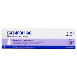 Базирон АС гель для наружного применения 2,5 % 40 г 1 шт Базирон АС гель для наружного применения 2,5 % 40 г 1 шт