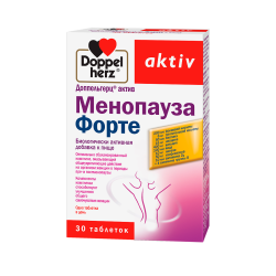 Доппельгерц Актив Менопауза Форте таблетки массой 1485 мг 30 шт Доппельгерц Актив Менопауза Форте таблетки массой 1485 мг 30 шт