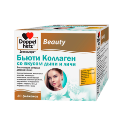 Доппельгерц Бьюти Коллаген со вкусом дыни и личи по 25 мл фл 30 шт Доппельгерц Бьюти Коллаген со вкусом дыни и личи по 25 мл фл 30 шт