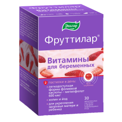 Фруттилар Витамины для беременных жевательные пастилки в форме мармеладных ягод по 4,0 г 30 шт. Фруттилар Витамины для беременных жевательные пастилки в форме мармеладных ягод по 4,0 г 30 шт.