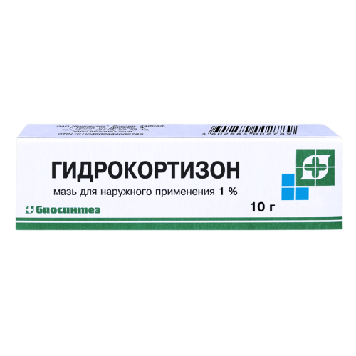 Гидрокортизоновая мазь для наружного применения 1 % 10 г 1 шт Гидрокортизоновая мазь для наружного применения 1 % 10 г 1 шт