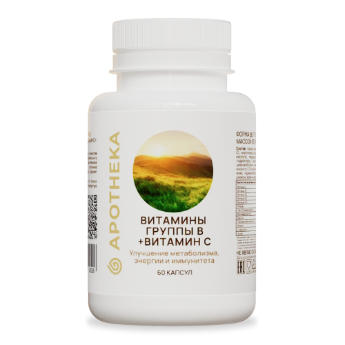 Gold'n Apotheka B-complex+Vitamin C/Комплекс витаминов группы В+Витамин С капсулы массой 830 мг 60 шт Gold'n Apotheka B-complex+Vitamin C/Комплекс витаминов группы В+Витамин С капсулы массой 830 мг 60 шт