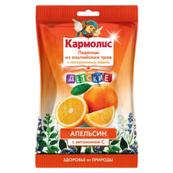 Кармолис леденцы детские с медом , апельсином и витамином С 75 г Кармолис леденцы детские с медом , апельсином и витамином С 75 г