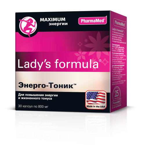 Ледис формула Энерго-тоник капсулы массой 0,8 г 30 шт Ледис формула Энерго-тоник капсулы массой 0,8 г 30 шт