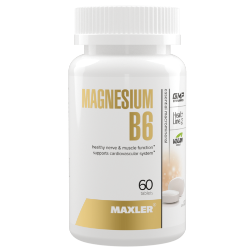 Maxler Магний B6/Magnesium B6 таблетки по 0,65 г 60 шт Maxler Магний B6/Magnesium B6 таблетки по 0,65 г 60 шт