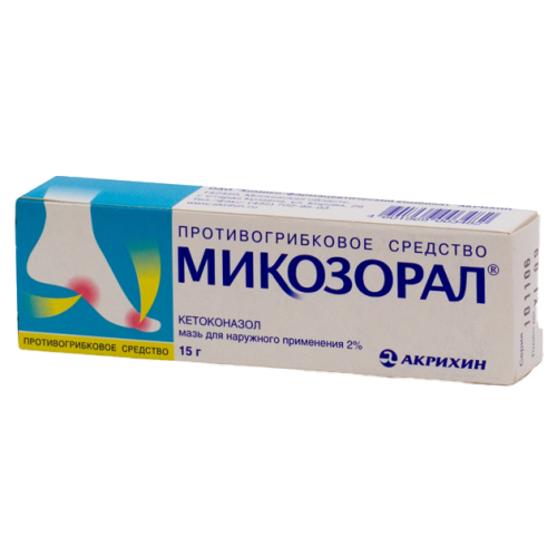 Микозорал мазь для наружного применения 2 % 15 г 1 шт Микозорал мазь для наружного применения 2 % 15 г 1 шт