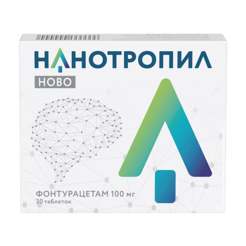 Нанотропил ново таблетки 100 мг 30 шт Нанотропил ново таблетки 100 мг 30 шт