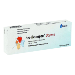 Нео-Пенотран форте суппозитории вагинальные 750 мг+200 мг 7 шт