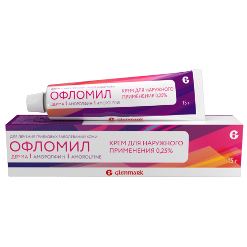 Офломил Дерма крем для наружного применения 0,25 % 15 мл 1 шт Офломил Дерма крем для наружного применения 0,25 % 15 мл 1 шт