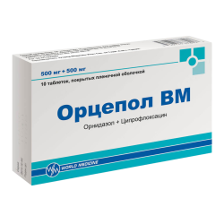 Орцепол ВМ таблетки покрыт.плен.об. 500 мг+500 мг 10 шт Орцепол ВМ таблетки покрыт.плен.об. 500 мг+500 мг 10 шт