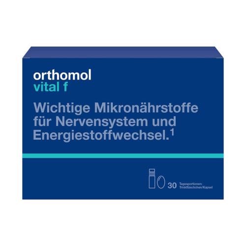 Orthomol Vital f liquid/Ортомол Витал ф набор фл по 20 мл+капсулы массой 800 мг курс 30 дней 1 уп Orthomol Vital f liquid/Ортомол Витал ф набор фл по 20 мл+капсулы массой 800 мг курс 30 дней 1 уп