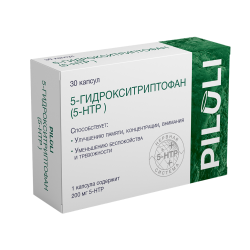 PILULI 5-НТР (5-гидрокситриптофан) 200 мг капсулы по 250 мг 30 шт PILULI 5-НТР (5-гидрокситриптофан) 200 мг капсулы по 250 мг 30 шт