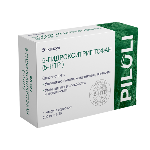 PILULI 5-НТР (5-гидрокситриптофан) 200 мг капсулы по 250 мг 30 шт PILULI 5-НТР (5-гидрокситриптофан) 200 мг капсулы по 250 мг 30 шт