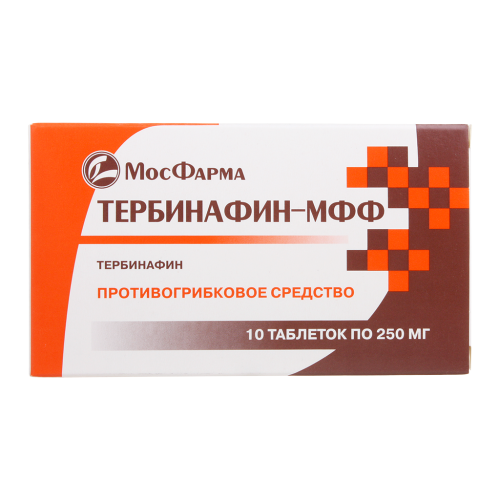 Тербинафин-МФФ таблетки 250 мг 10 шт Тербинафин-МФФ таблетки 250 мг 10 шт
