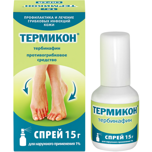 Термикон спрей для наружного применения 1 % 15 г 1 шт Термикон спрей для наружного применения 1 % 15 г 1 шт