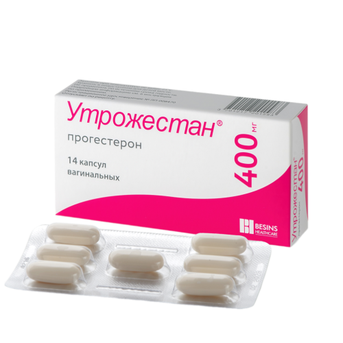 Утрожестан капсулы вагинальные 400 мг 14 шт Утрожестан капсулы вагинальные 400 мг 14 шт